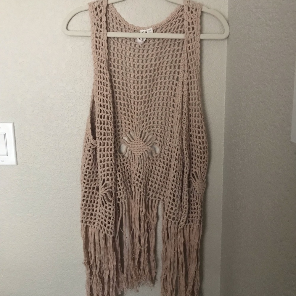 Crochet Boho Fringe Vest